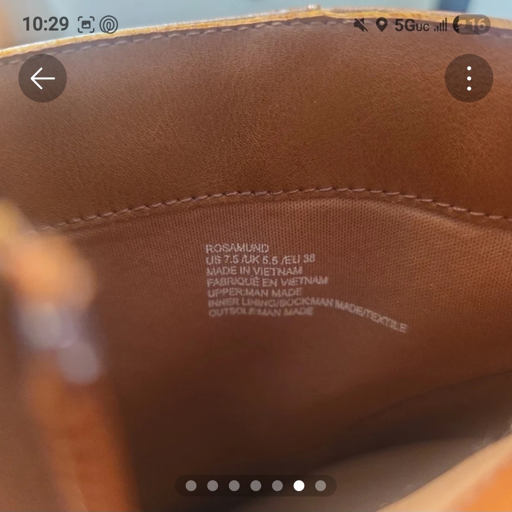 JustFab Cognac Pointed-Toe Ankle Booties - Picture 6 of 7